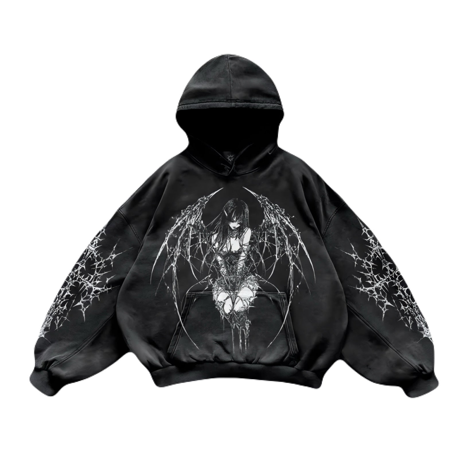 Noctra Forsaken Angel Oversized Hoodie