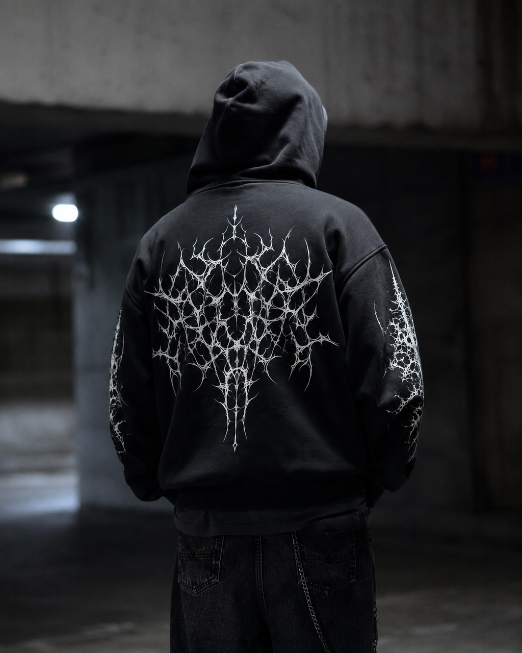 Noctra Black Ritual Oversized Hoodie
