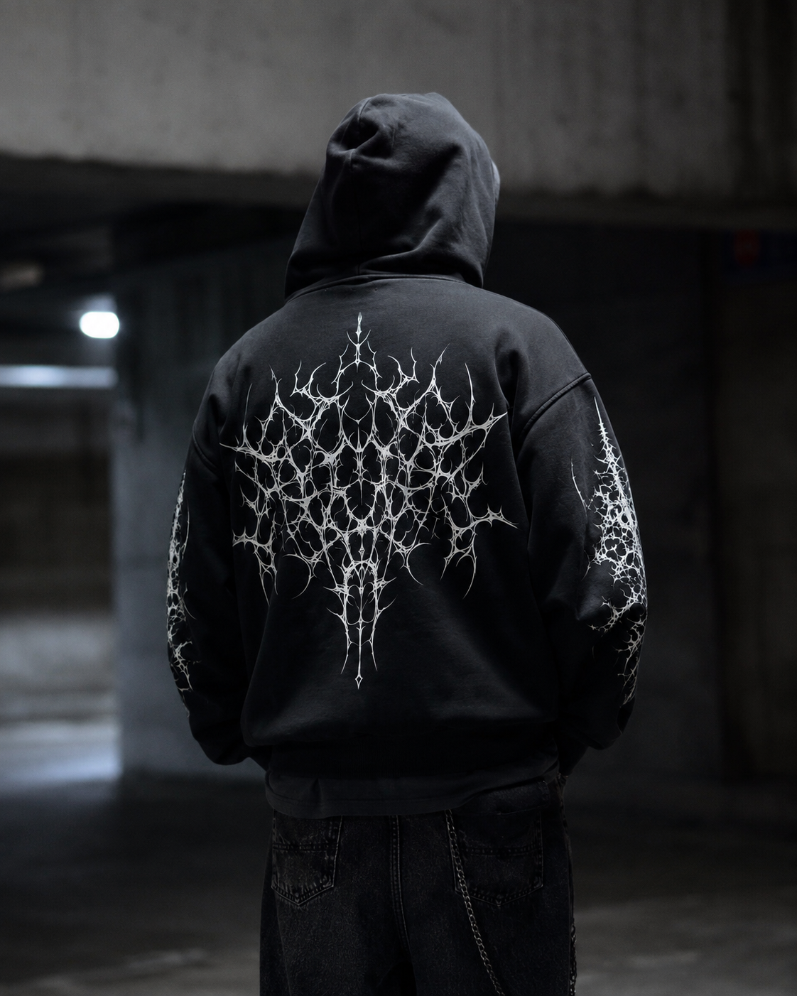 Noctra Black Ritual Oversized Hoodie