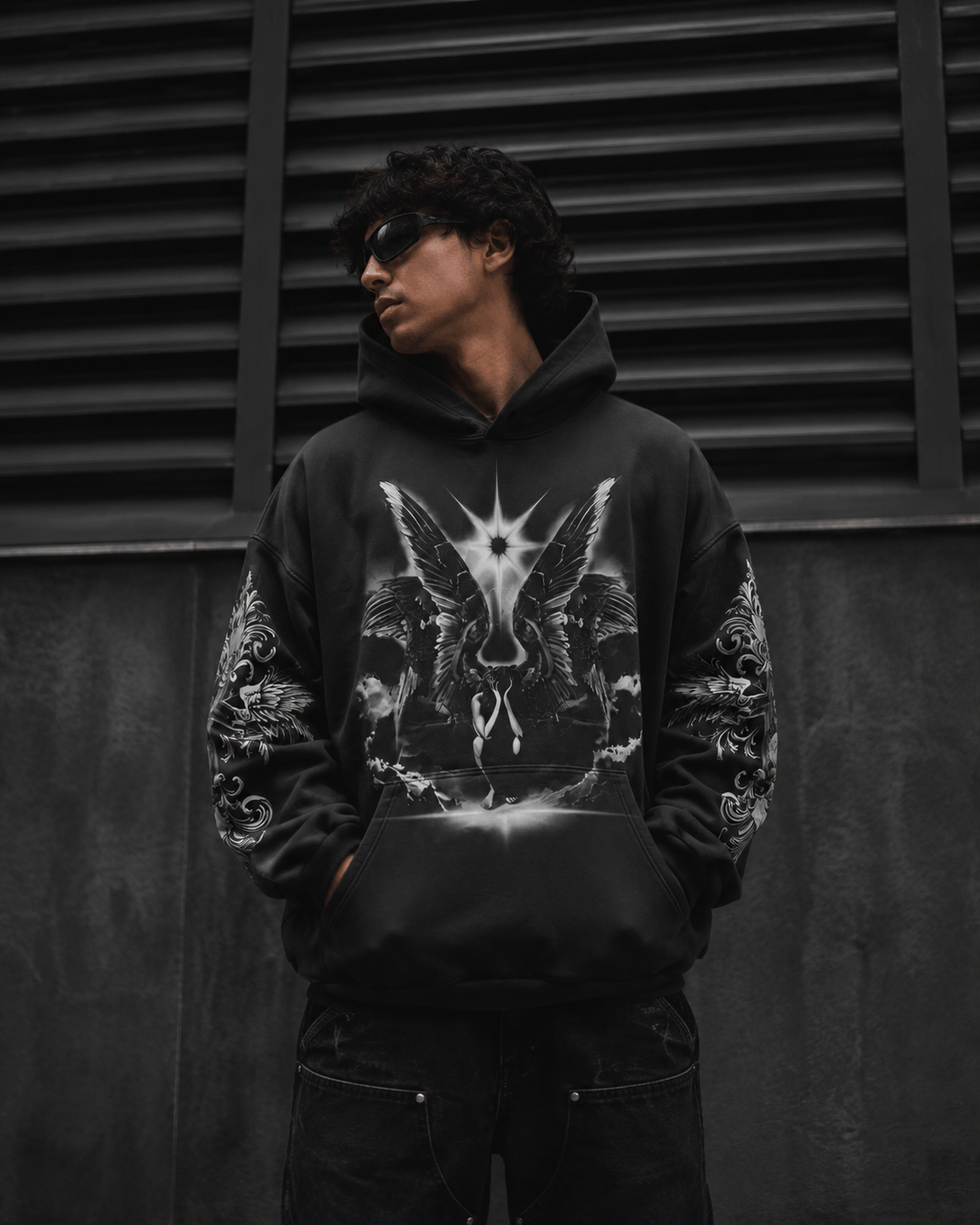 Noctra Twin Seraph Oversized Hoodie
