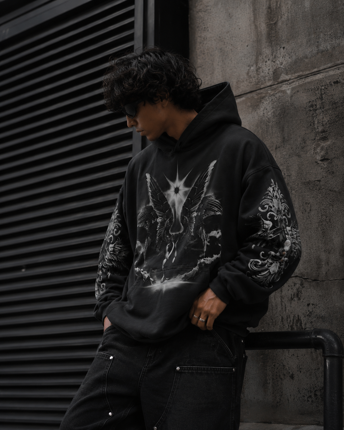 Noctra Twin Seraph Oversized Hoodie