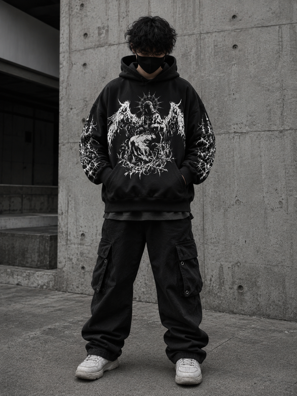 Noctra Fallen Seraph Oversized Hoodie