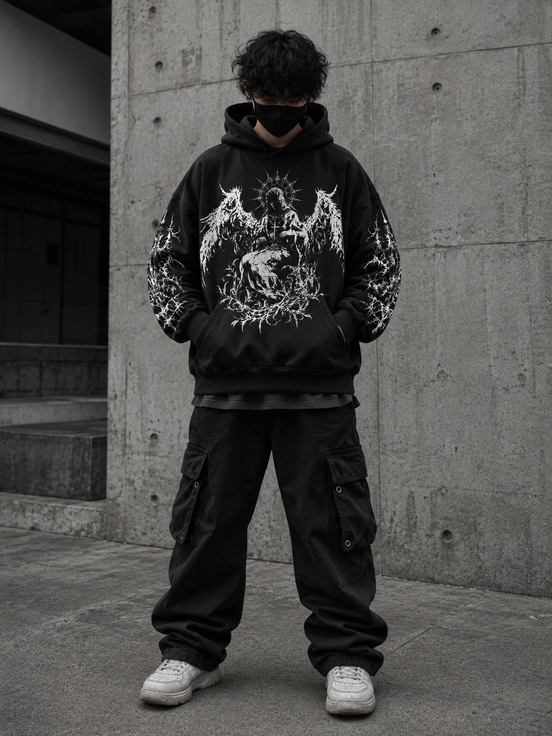 Noctra Fallen Seraph Oversized Hoodie