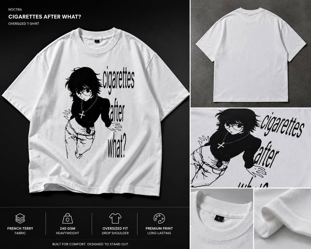 Cigarettes After What? Oversized Graphic T-Shirt