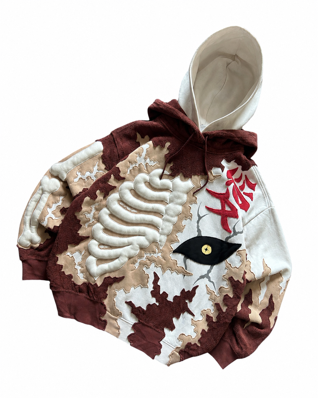 Noctra Ivory Rift Oversized Hoodie