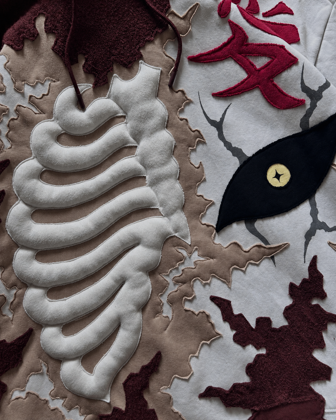 Noctra Ivory Rift Oversized Hoodie