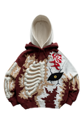 Noctra Ivory Rift Oversized Hoodie