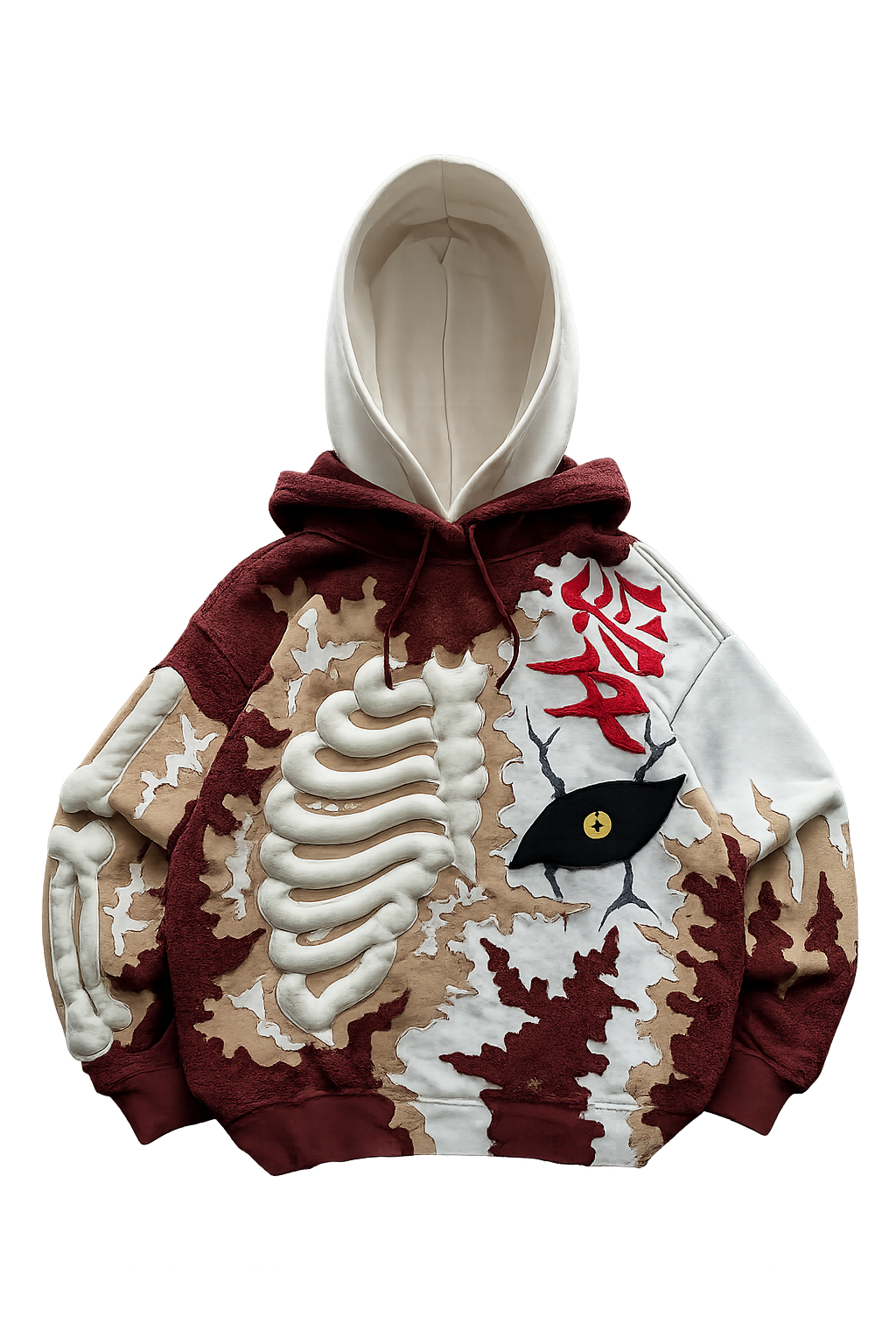Noctra Ivory Rift Oversized Hoodie