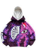 Noctra Violet Rift Oversized Hoodie