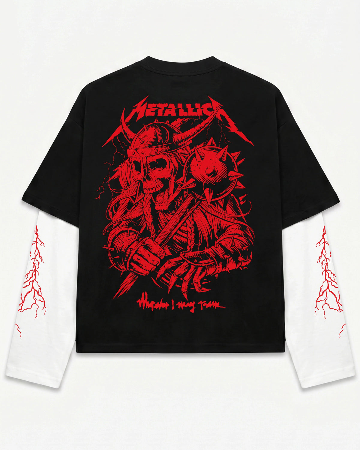 Metallica Doctor Sleeves Oversized T-Shirt