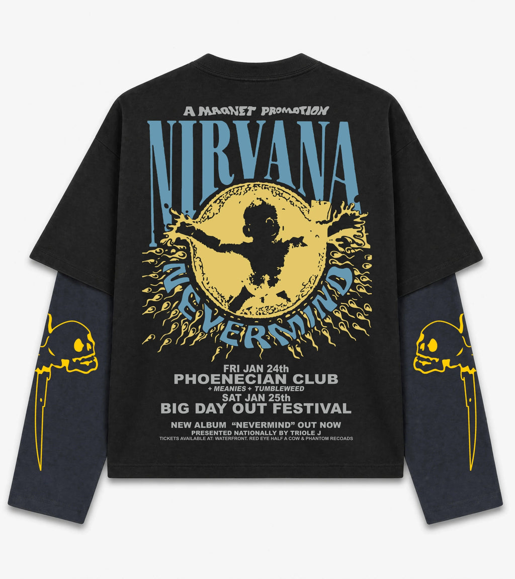 Nirvana Doctor Sleeves Oversized T-Shirt