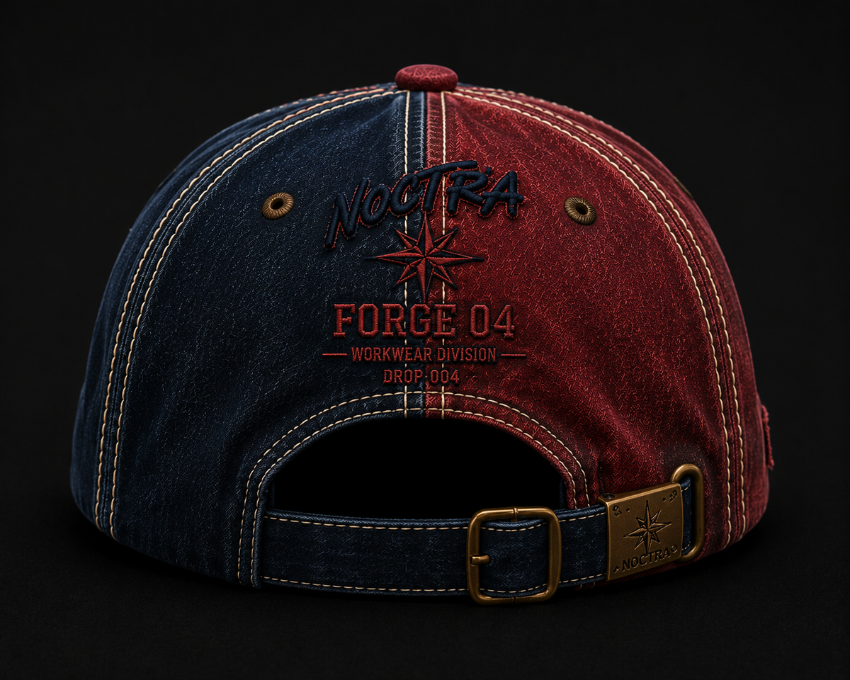 FORGE 04 – Navy × Burgundy Vintage Baseball Cap