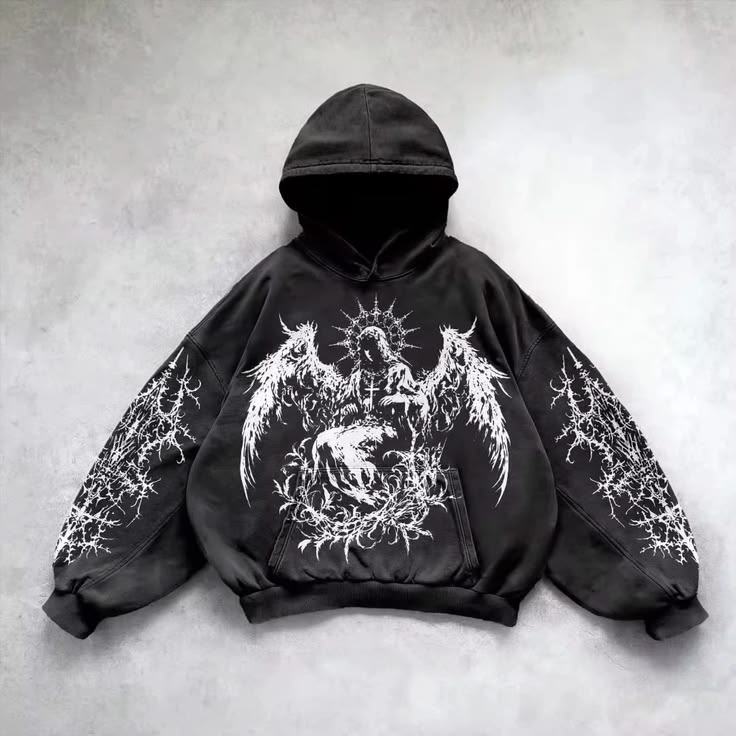 Noctra Fallen Seraph Oversized Hoodie
