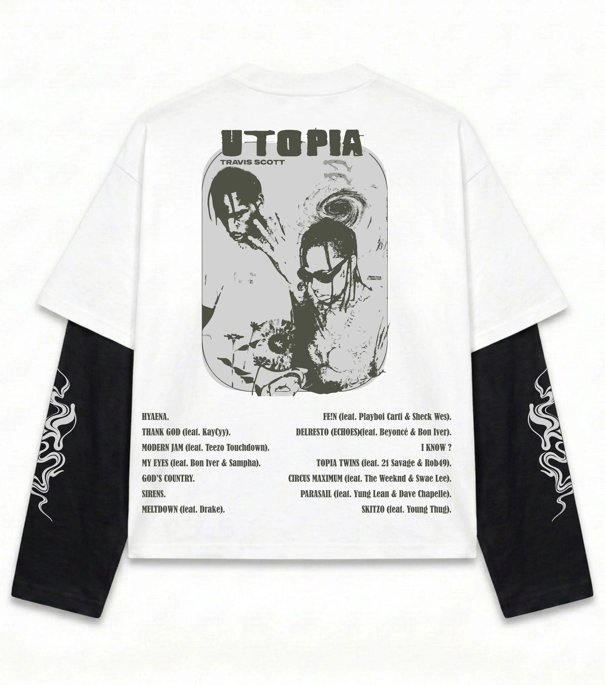 Travis Scott Utopia Chaos Doctor Sleeves Oversized T-Shirt