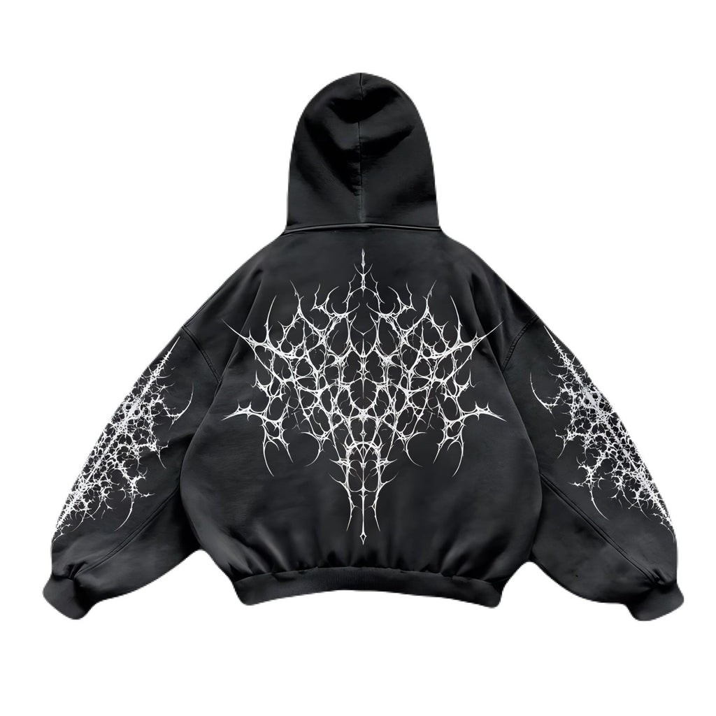 Noctra Black Ritual Oversized Hoodie