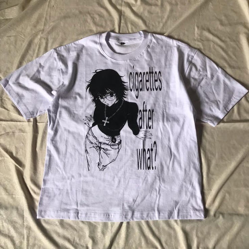 Cigarettes After What? Oversized Graphic T-Shirt