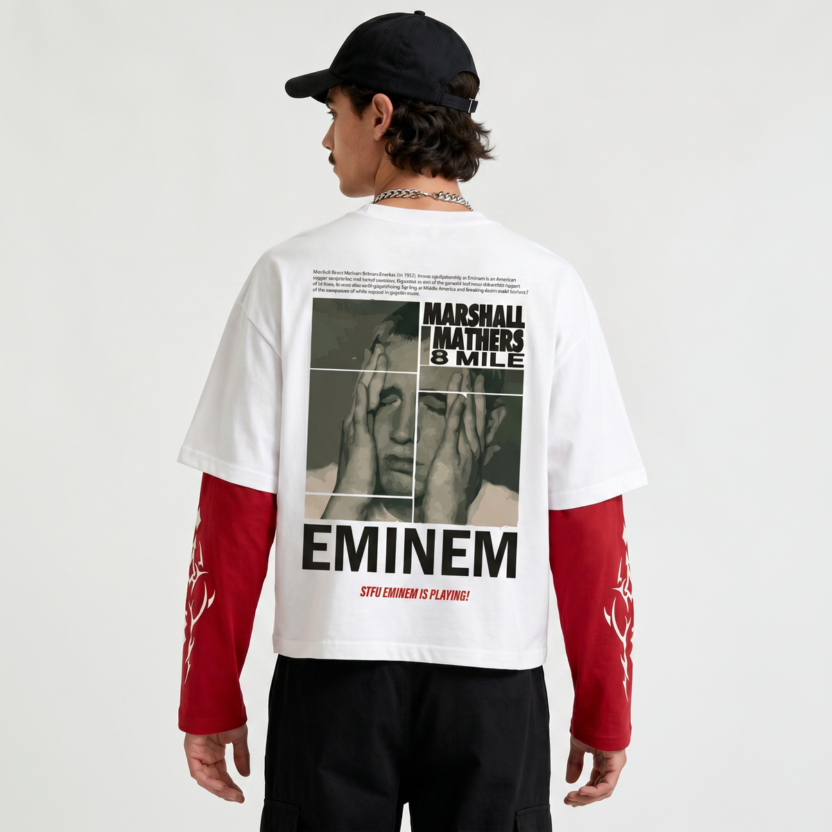 Eminem STFU Sessions Doctor Sleeves Oversized T-Shirt