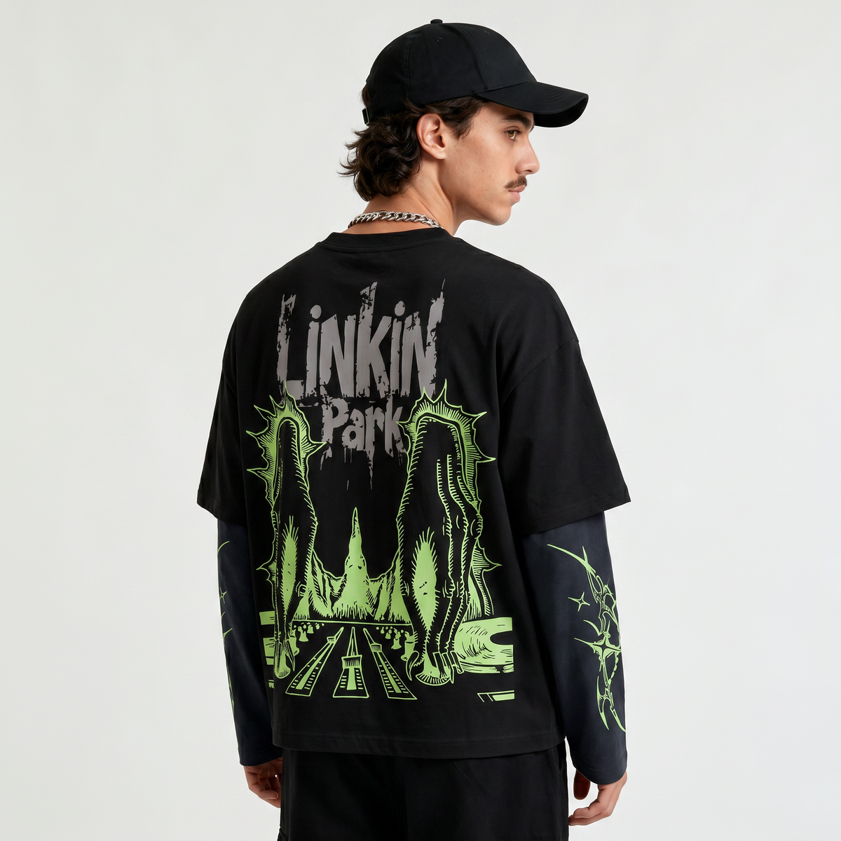 Linkin Park Meteora Chaos Doctor Sleeves Oversized T-Shirt