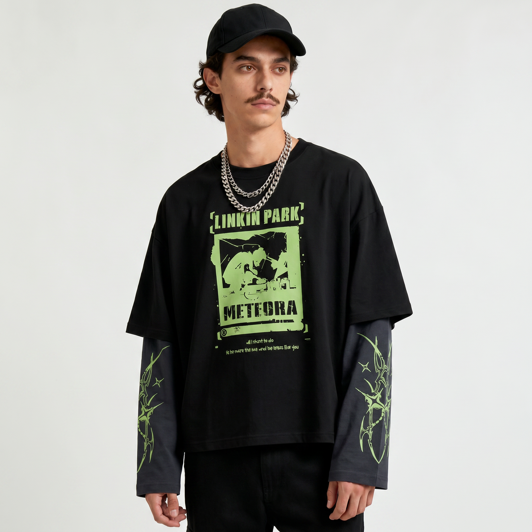 Linkin Park Meteora Chaos Doctor Sleeves Oversized T-Shirt