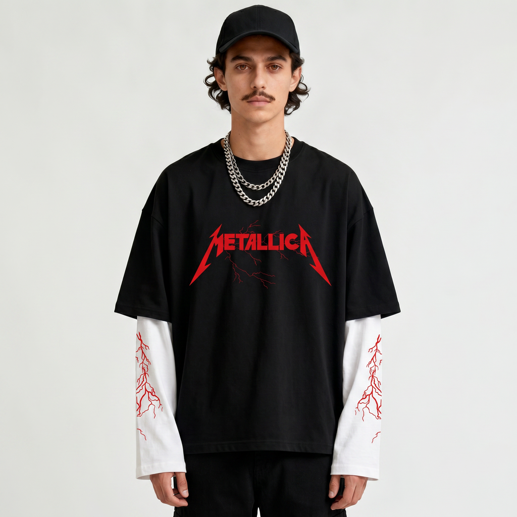 Metallica Doctor Sleeves Oversized T-Shirt