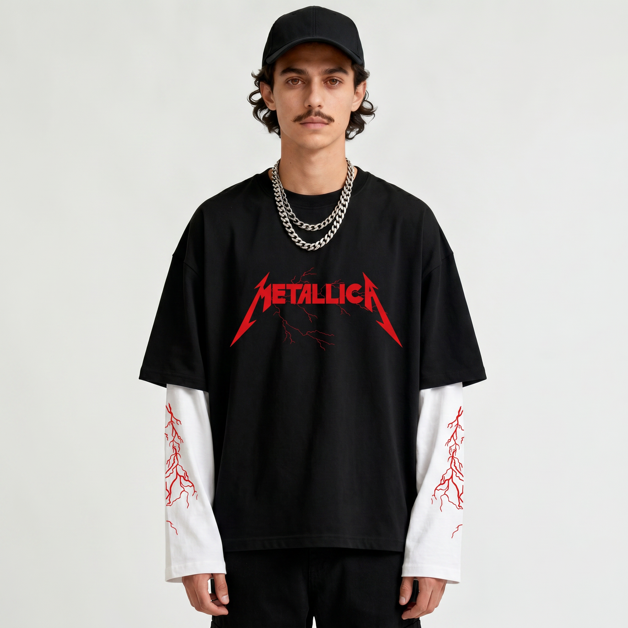 Metallica Doctor Sleeves Oversized T-Shirt