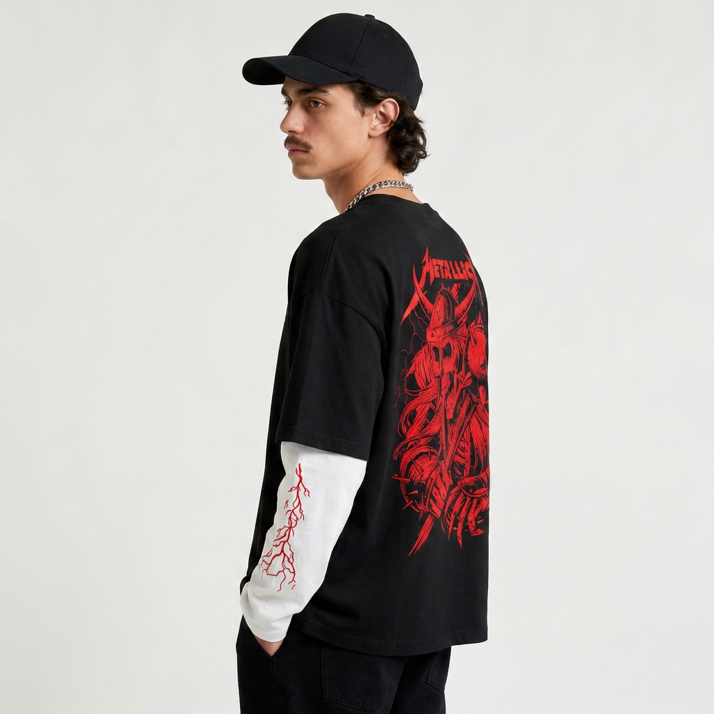 Metallica Doctor Sleeves Oversized T-Shirt