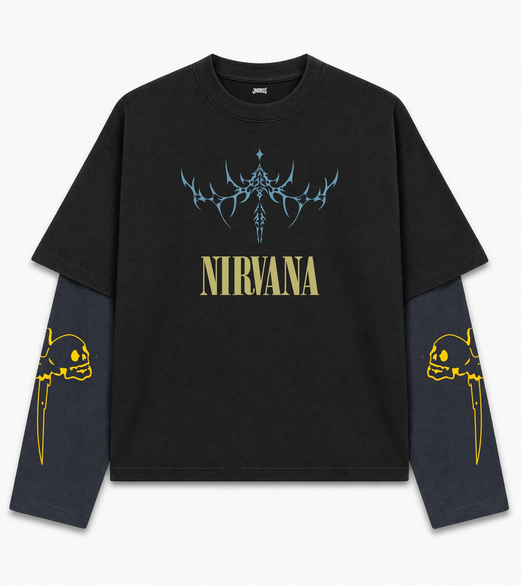 Nirvana Doctor Sleeves Oversized T-Shirt