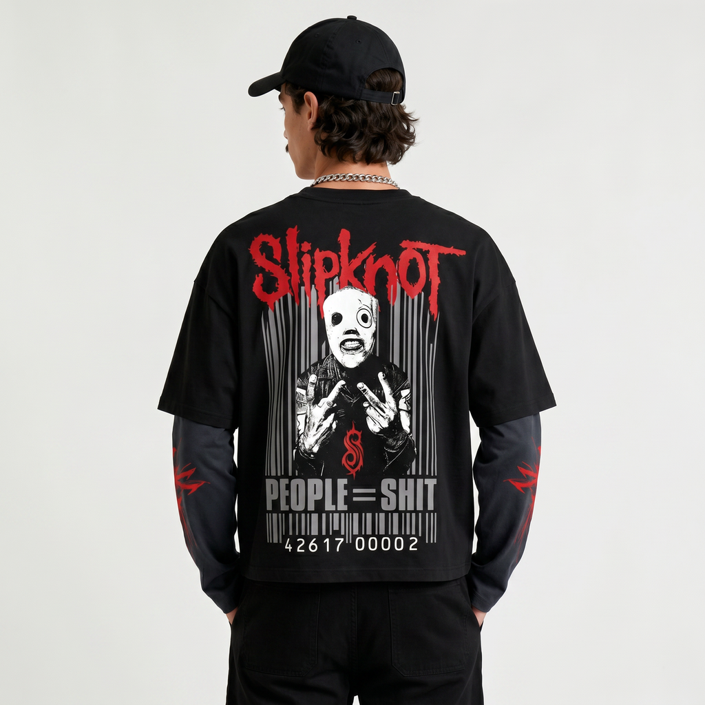 Slipknot – Barcode Carnage Doctor Sleeves Oversized T-Shirt