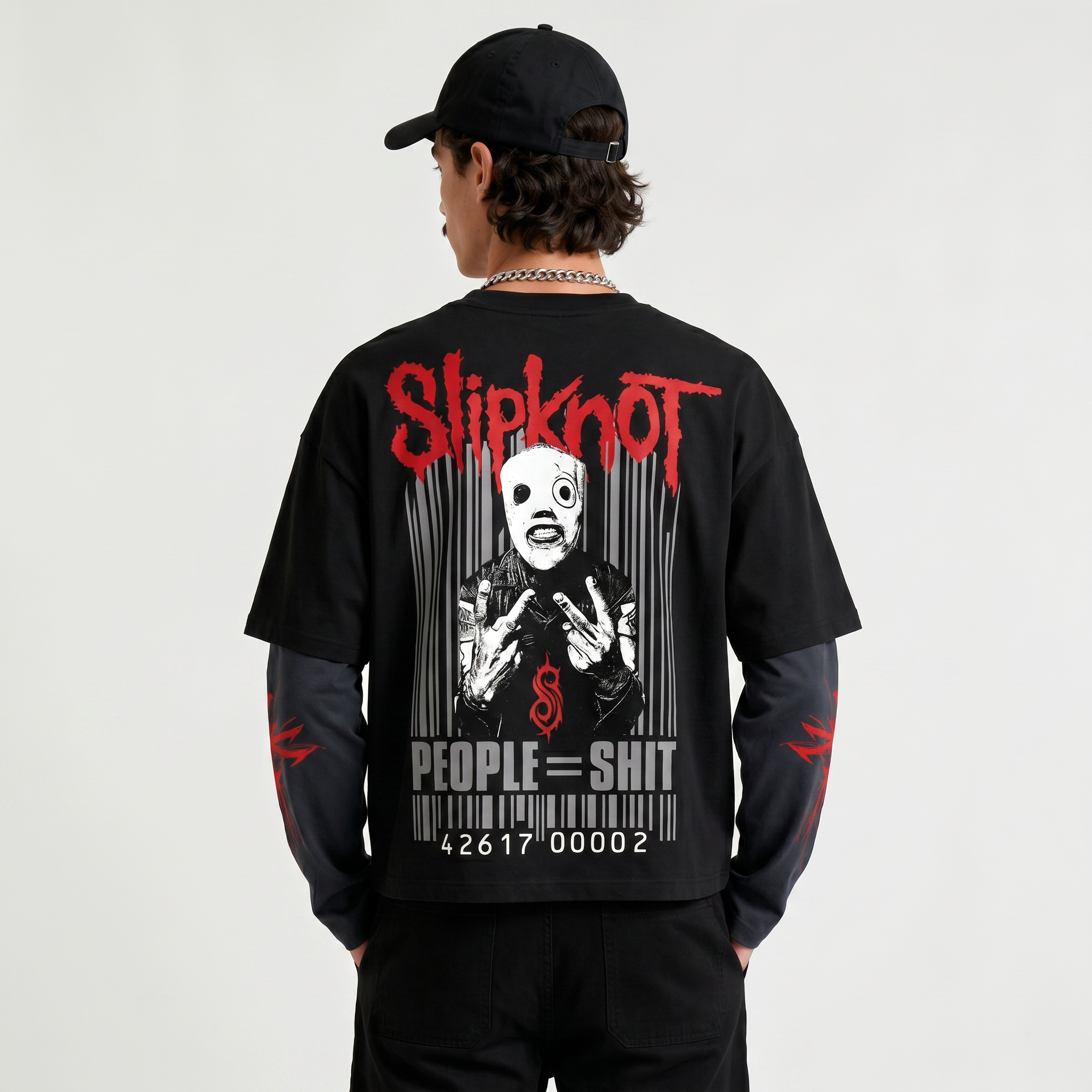 Slipknot – Barcode Carnage Doctor Sleeves Oversized T-Shirt
