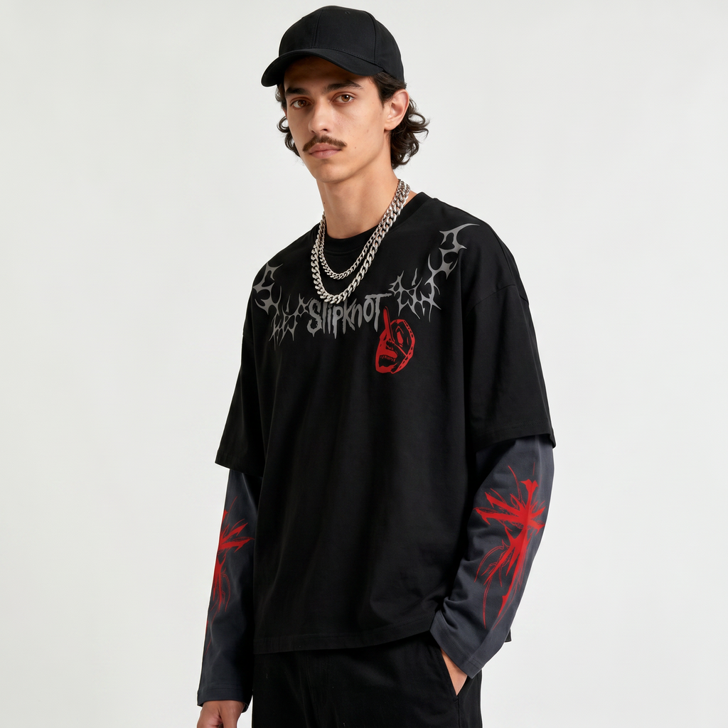 Slipknot – Barcode Carnage Doctor Sleeves Oversized T-Shirt