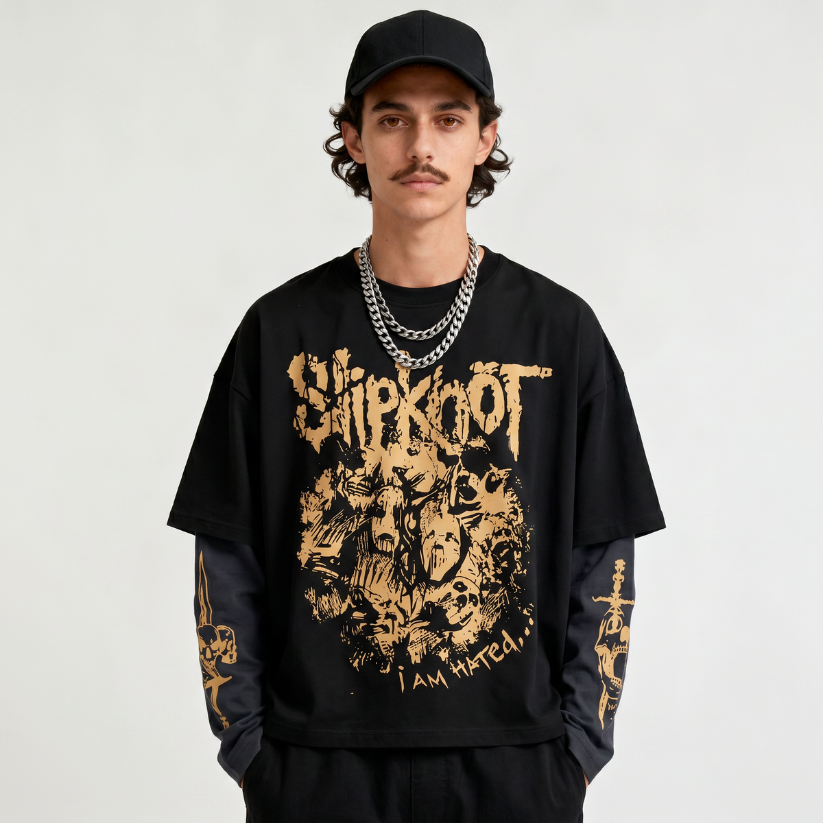 Slipknot Doctor Sleeves Oversized T-Shirt
